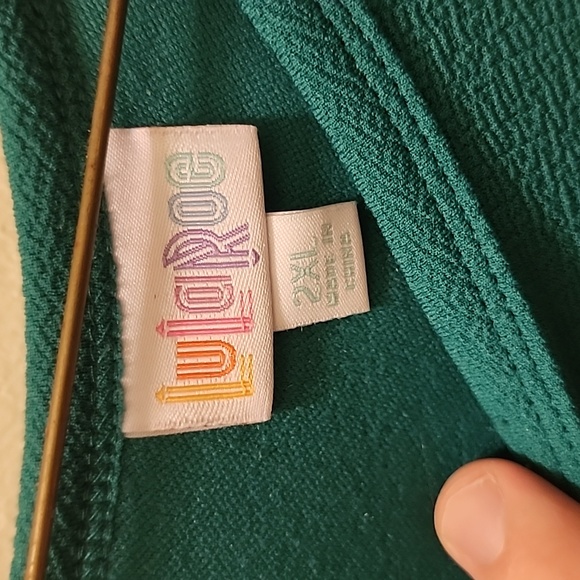 LuLaRoe Teal and Coral Dress - Picture 4 of 6